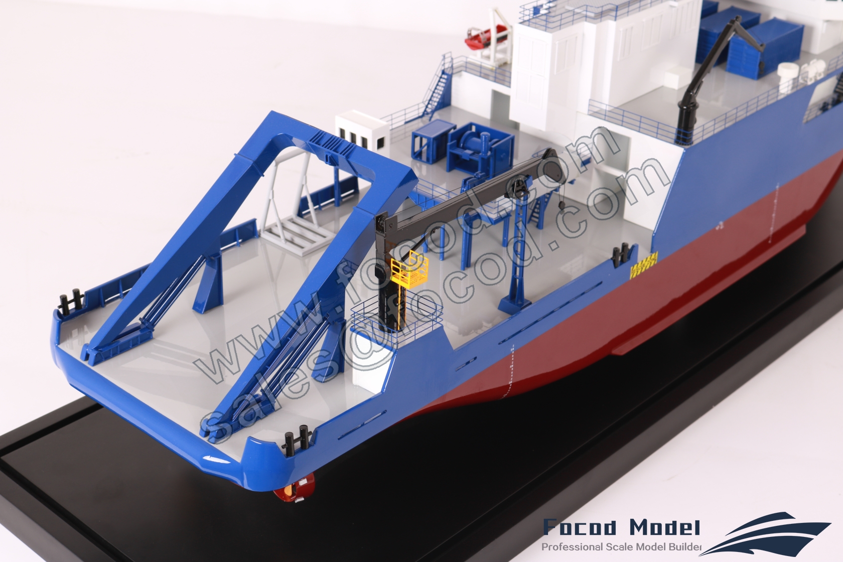 custom made model of 75m ORV Support Vessel